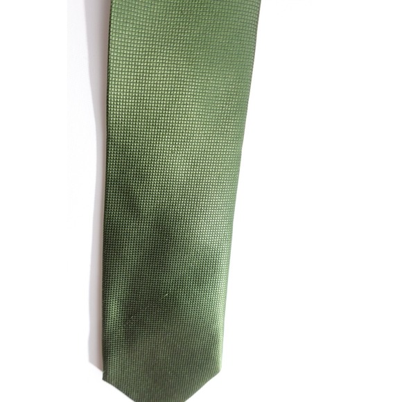 Trevisan Venezia Tie Men's 100% Silk Green Geometric Made in Italy - Picture 6 of 9